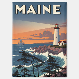 Maine Vuurtoren Reizen Magneet