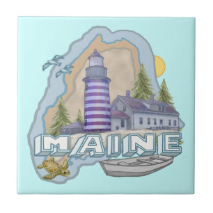 Maine Vuurtoren Tegeltje