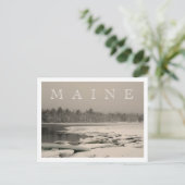 MAINE - Winter op de baai Briefkaart (Staand voorkant)