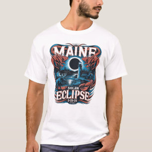 Maine Zonsverduistering 3-29-2025 "DIRIGO" T-shirt