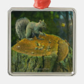 MaineA Little Nutcracker Squirrel uit Maine Metalen Ornament (Voorkant)