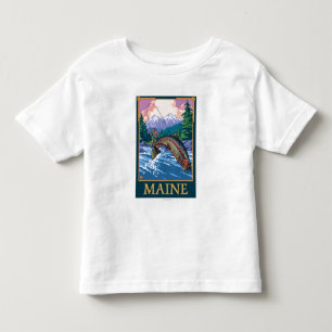 MaineAngler Fisherman Scene Kinder Shirts