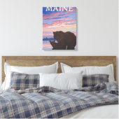 MaineBear en Cub Canvas Afdruk (Insitu (Slaapkamer))