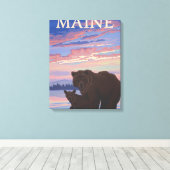 MaineBear en Cub Canvas Afdruk (Insitu (Houten vloer))