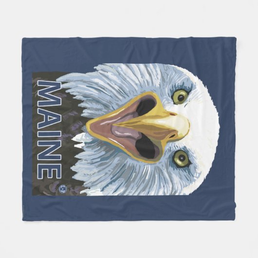 MaineEagle Up Close Fleece Deken (Voorkant (Horizontaal))