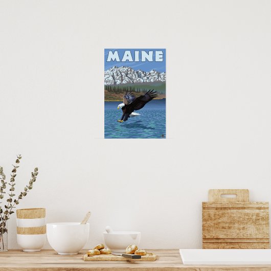 MaineEagle Vist Poster (Keuken)