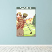 MaineGolfing Scene Canvas Afdruk (Insitu (Houten vloer))