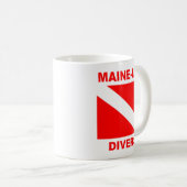 Maineiac Divers Dive Drapeau Logo Mug (Devant droit)