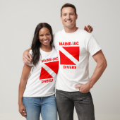 Maineiac Divers Dive Drapeau Logo T-shirt classiqu (Unisexe)