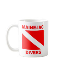 Maineiac Divers Dive Flag Logo Mok