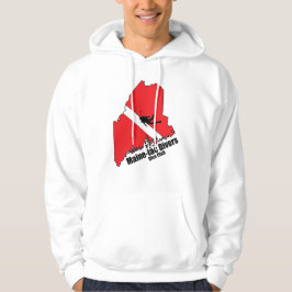 Maineiac Divers Silhouette witte capuchon sweatshi Hoodie