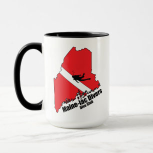 Maineiac Divers Sillhouette Logo 15 oz mok