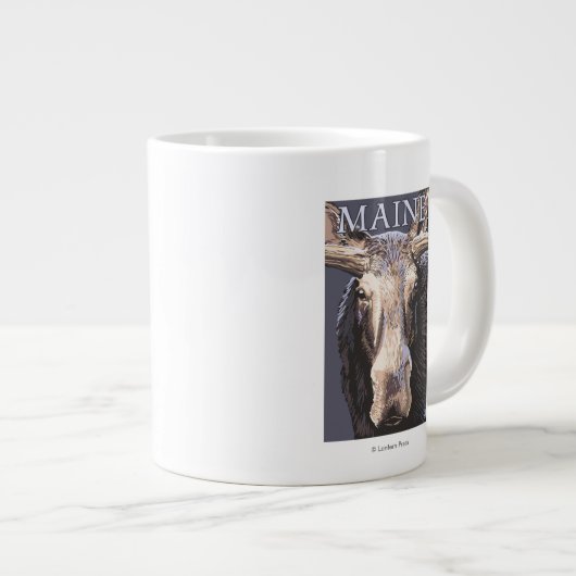 MaineMoose Up Close Jumbo Mok (Voorkant rechts)