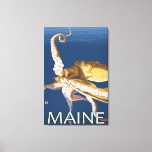 MaineOctopus Scene Canvas Afdruk