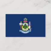 Mainer Vlag, vlag van Maine Visitekaartje (Voorkant)