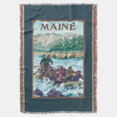 MaineRiver Rafting Scene Deken (Voorkant Verticaal)