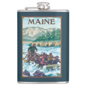MaineRiver Rafting Scene Heupfles (Voorkant)