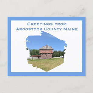 Maine's Aroostook War Blockhouse bij Fort Kent Briefkaart