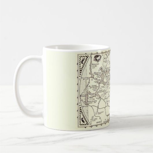 Maine's Rangeley Lakes Region Map Mug (Gauche)