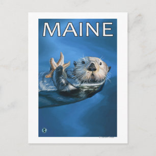 MaineSea Otter Scene Briefkaart