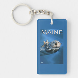 MaineSea Otter Scene Sleutelhanger