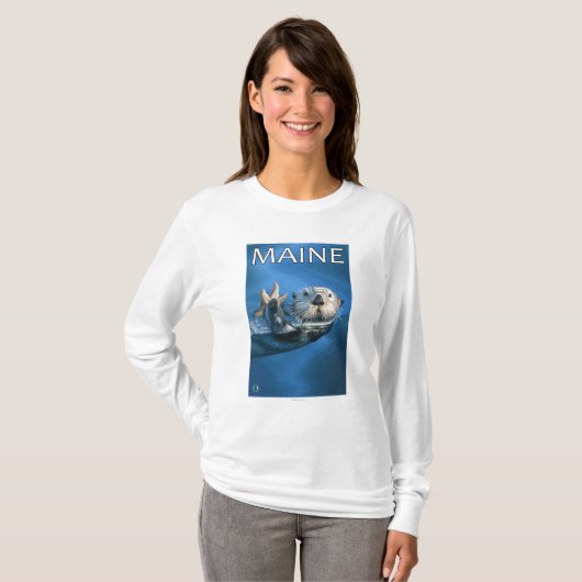 MaineSea Otter Scene T-shirt (Voorkant volledig)