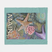 MaineTidepool Scene Fleece Deken (Voorkant (Horizontaal))