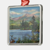 MaineView of Mount Katahdin and Daicey Pond Metalen Ornament (Links)