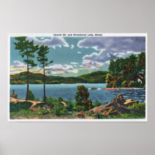 MaineView of Squaw Mountain and Moosehead Lake Poster