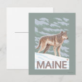 MaineWolf Scene Briefkaart (Voorkant / Achterkant)