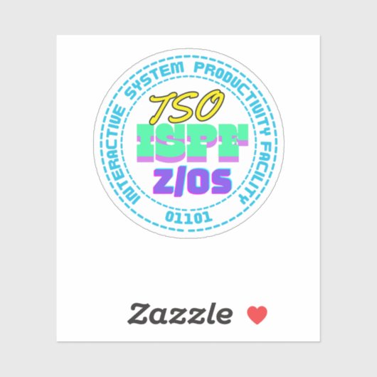 Mainframe TSO-ISPF Interactive System Sticker (Feuille)