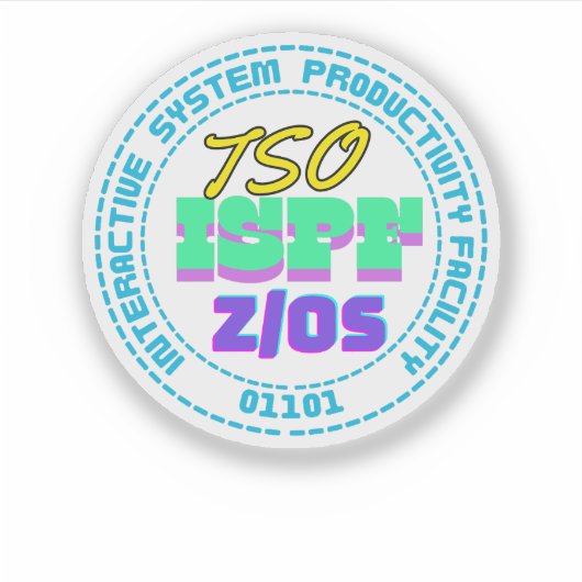 Mainframe TSO-ISPF Interactive System Sticker (Devant)