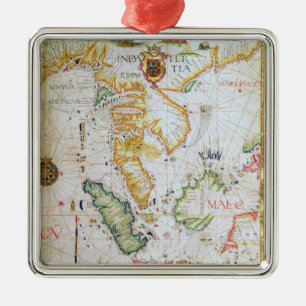 Mainland Zuidoost-Azië, detail van wereldatlas Metalen Ornament