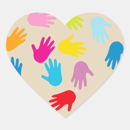 Mains autour du monde autocollants (Devant)