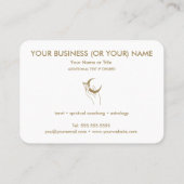 Mains avec Moons Tarot Carte de visite psychique (Dos)