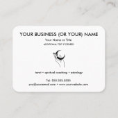 Mains avec Moons Tarot Carte de visite psychique (Dos)