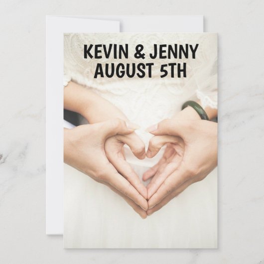 MAINS COEUR MARIAGE INVITATIONS (Devant)