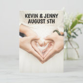 MAINS COEUR MARIAGE INVITATIONS (Debout devant)