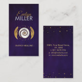 Mains de guérison - Carte de visite de thérapie én (Devant / Derrière)