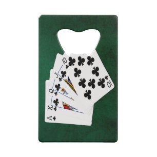 Mains de poker - Brosse royale - Costume de clubs