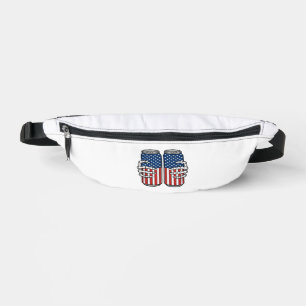 Mains de squelette patriotiques vintage tenant des