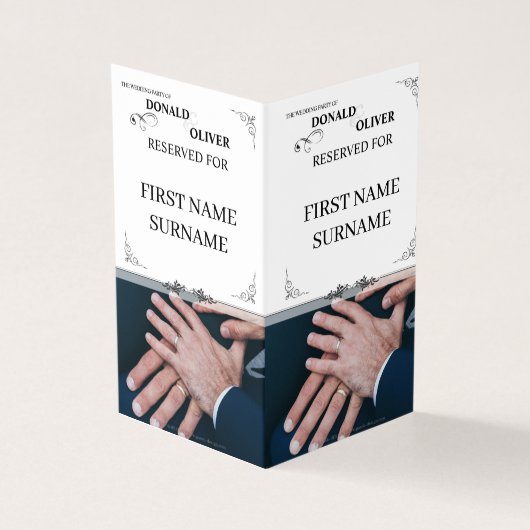 Mains d'un couple de Mariages gais avec anneaux (Outside)