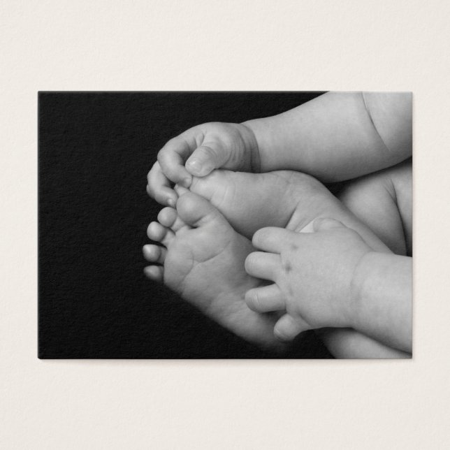 Mains et pieds pour bébé noir et blanc (Devant)