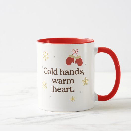 Mains Froides, Cœur Chaud | Mug Hiver Cozy (Droite)
