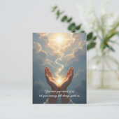 Mains libérez l'âme, paix, carte de confort (Debout devant)