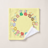 Mains peintes colorées *Couleur personnalisable* (Gant de toilette)