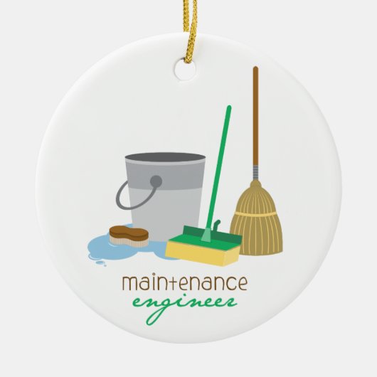 Maintanance Engineer Keramisch Ornament (Voorkant)