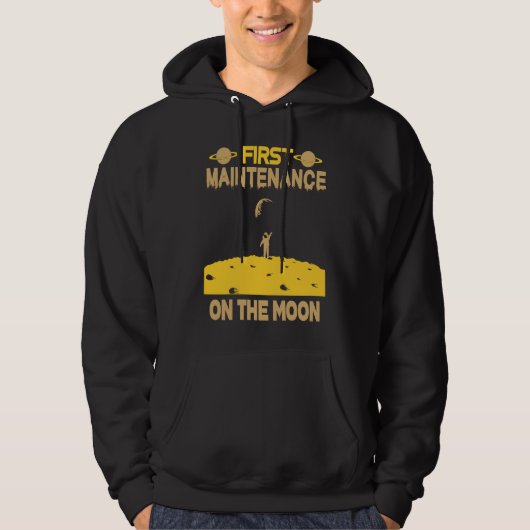 Maintenance Worker On The Moon Hoodie (Voorkant)
