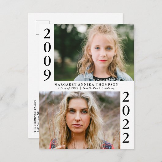 Maintenant Graduation Multi Photo Faire-part (Devant / Derrière)