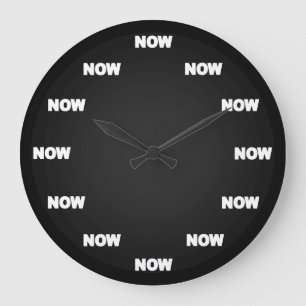 Maintenant horloge (noir avec gris-foncé)